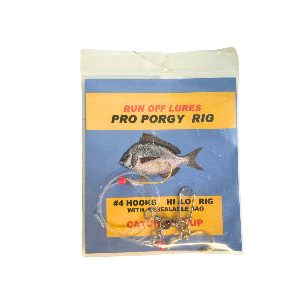 Run Off Lures Pro Hi/Lo Rig for Porgy with 2 Small Hooks