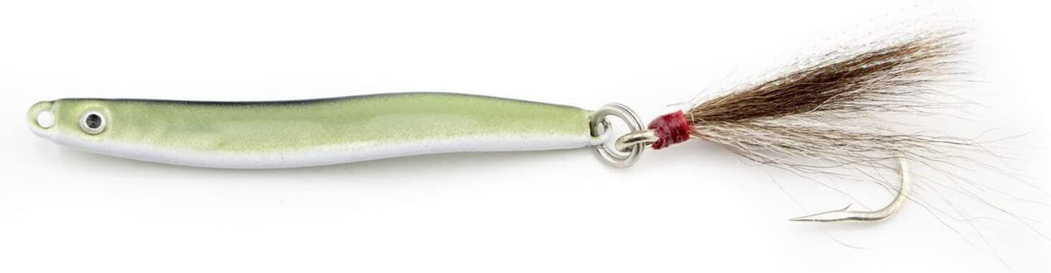 eel river fishing lures Run Off Lures Swimming Sand Eel (1 1/2oz-3oz, Olive/White)