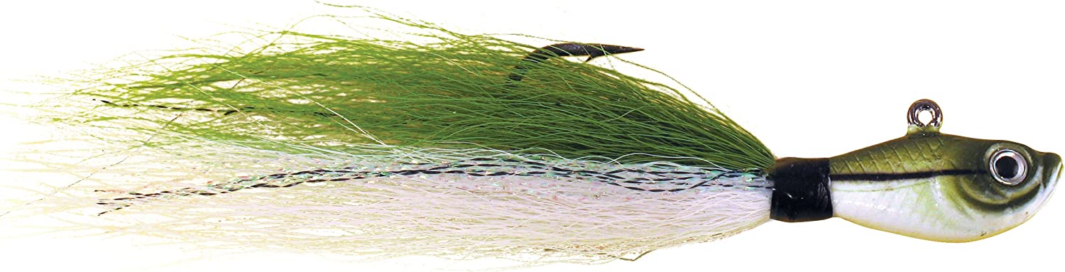 Spro Prime Bucktail Jigs Fluke (1/4oz - 8oz, Chart/Pink/Green/White)