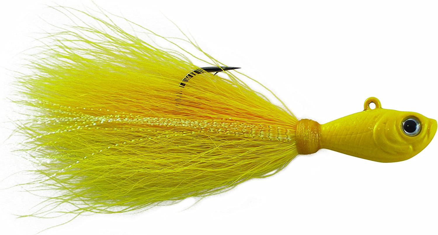 Spro Prime Bucktail Jigs Fluke (1/4oz - 8oz, Chart/Pink/Green/White)