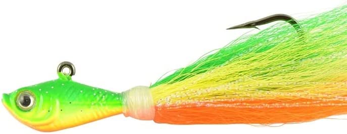 Spro Prime Bucktail Jigs Fluke (1/4oz - 8oz, Chart/Pink/Green/White)