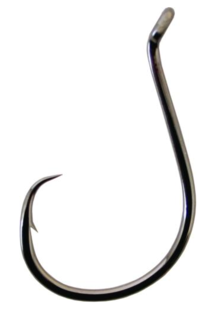 Gamakatsu Octopus Hook, Barbed, Needle Point Non-Offset, Ringed Eye, NS Black, 6pk