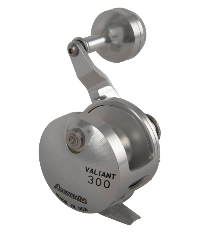 Accurate Valiant 300 Single Speed Reel - BV-300-S - Silver - Right Han