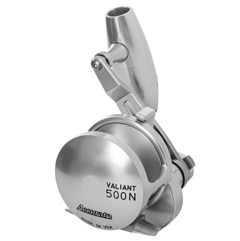 Accurate Valiant 500-SPJ Two Speed Reel - BV2-500N-SPJ - Silver - Right-Hand