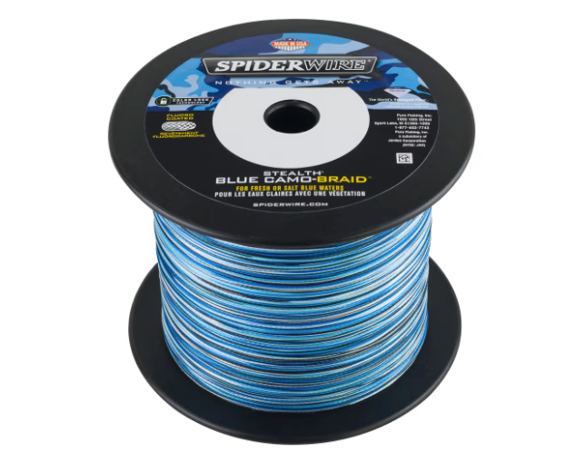 Spiderwire Stealth Blue Camo Braided Line 1500 Yards