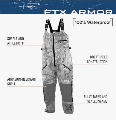 Frogg Toggs Men's FTX Armor Premium Waterproof Bib, Kryptek Obskura Nivis, Medium