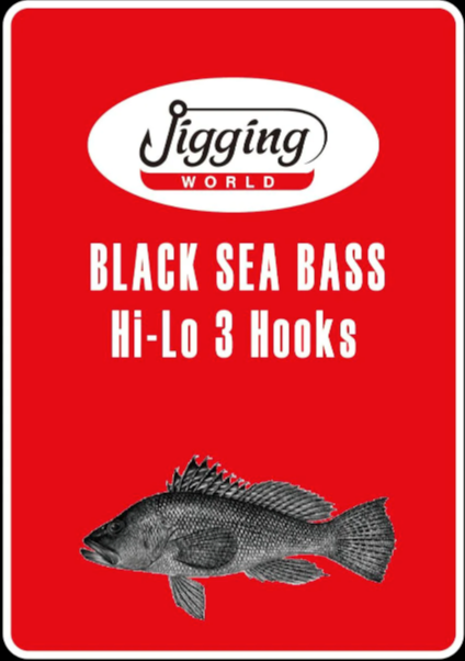 Jigging World Black Sea Bass Gold 3-Hook Hi-Lo Rigs