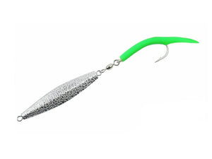 Hammered Chrome with Green Tail / 1 1/2oz