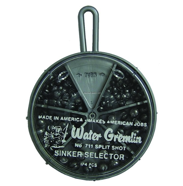 Water Gremlin 711R Split Shot Round Sinker Selector Lg