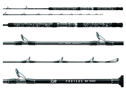 Daiwa PRWNC76HFS Proteus WN Boat Rods, 7'6" Med Heavy Action, Fast