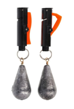 Eagle Claw Snap Weight Quick Release Line Clip 2pk WITH