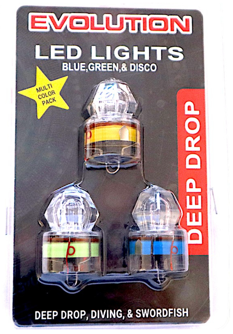 Danco Ultra Flash LED Light Multi Pack Deep Drop 1 Green 1 Blue 1 Disco