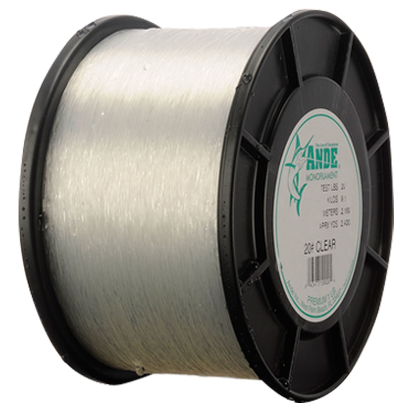 Ande A12-50C Premium Mono Line 1/2lb Spool 50lb 500yd Clear