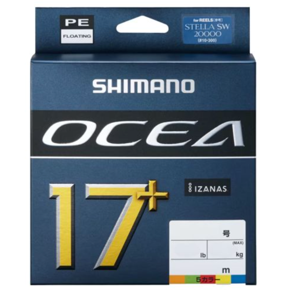 Shimano Ocea 17+ Hollow Core Braided Line 330yd Multicolor