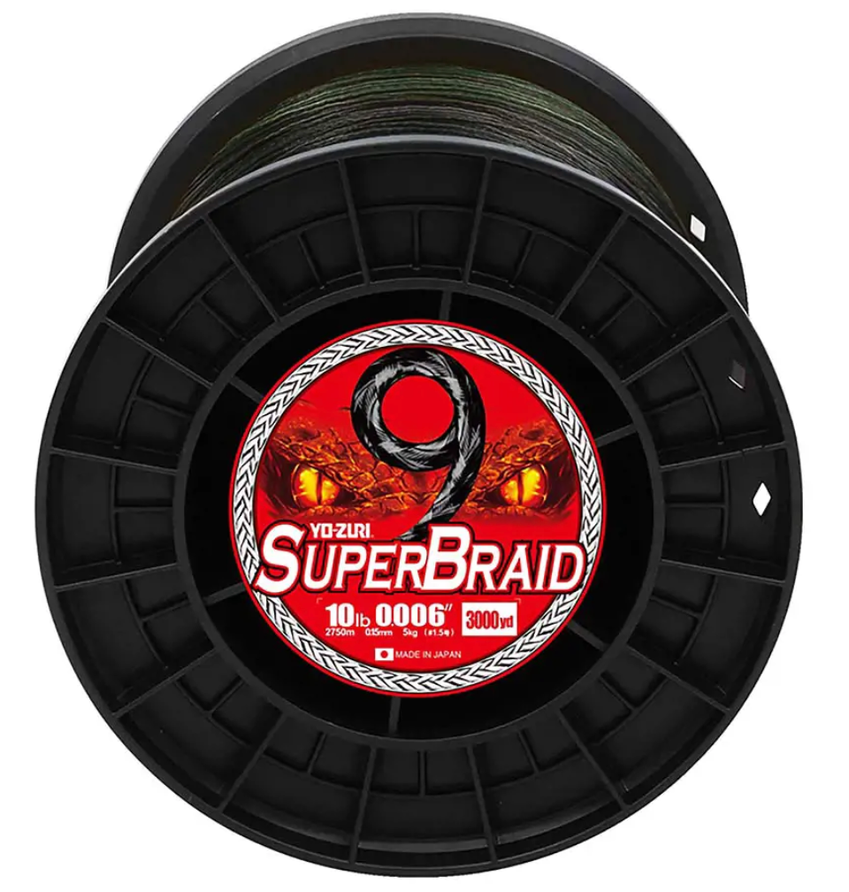 Yo-Zuri Super Braid 9 Dark Green 50Lb 3000Yd Bulk Spool