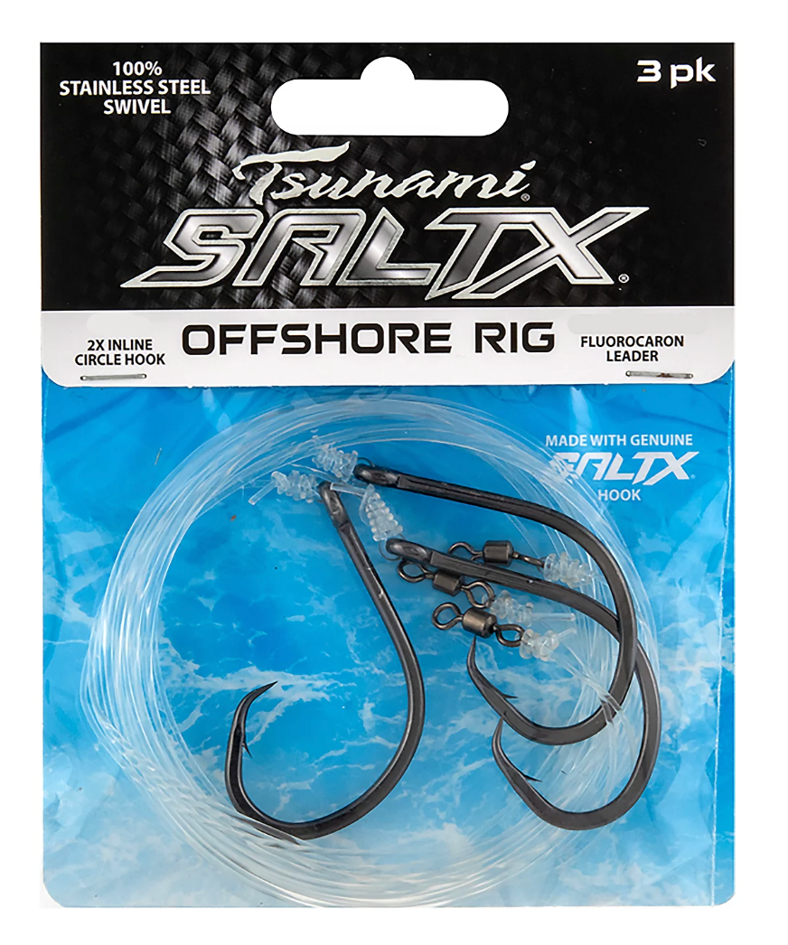 Tsunami SaltX Offshore Rig 6/0 60” 60Lb Fluoro