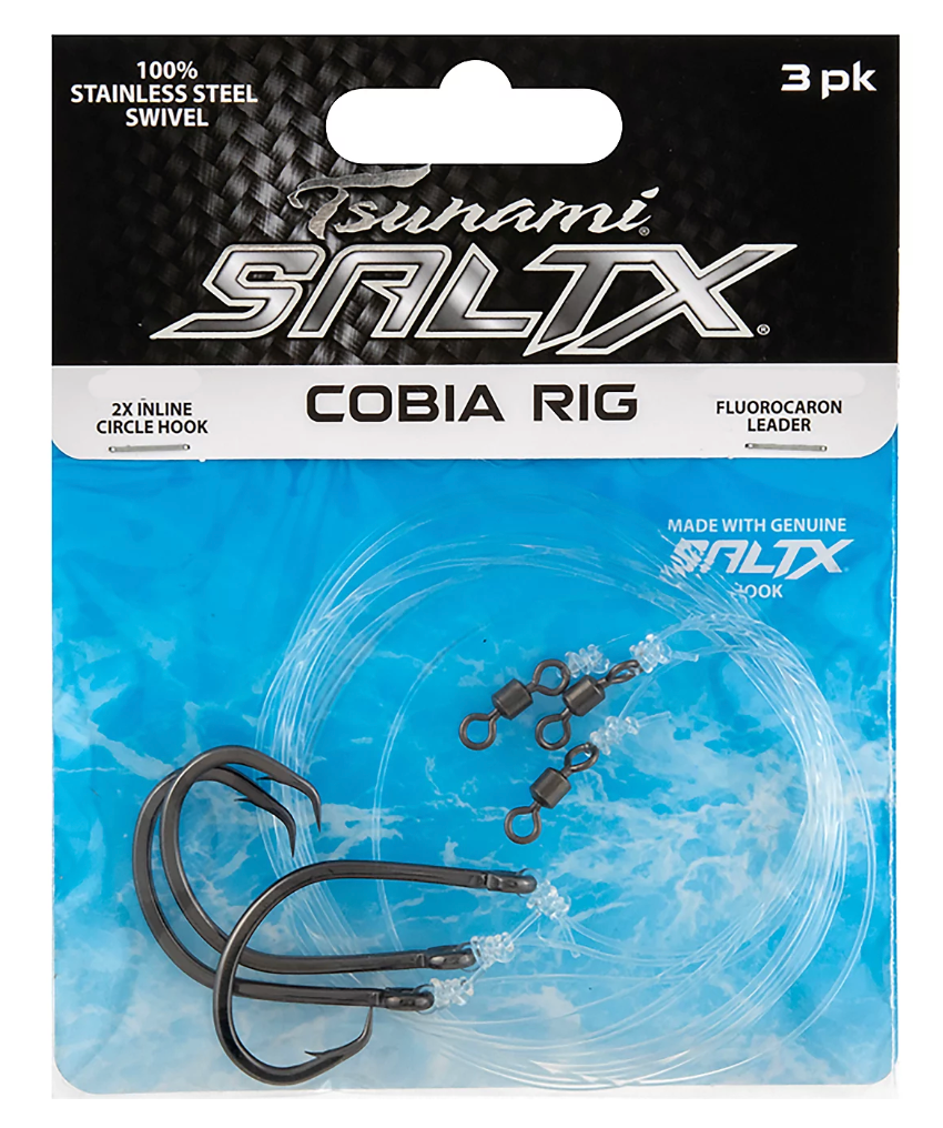 Tsunami SaltX Cobia Rigs 6/0 36” 60Lb Fluoro