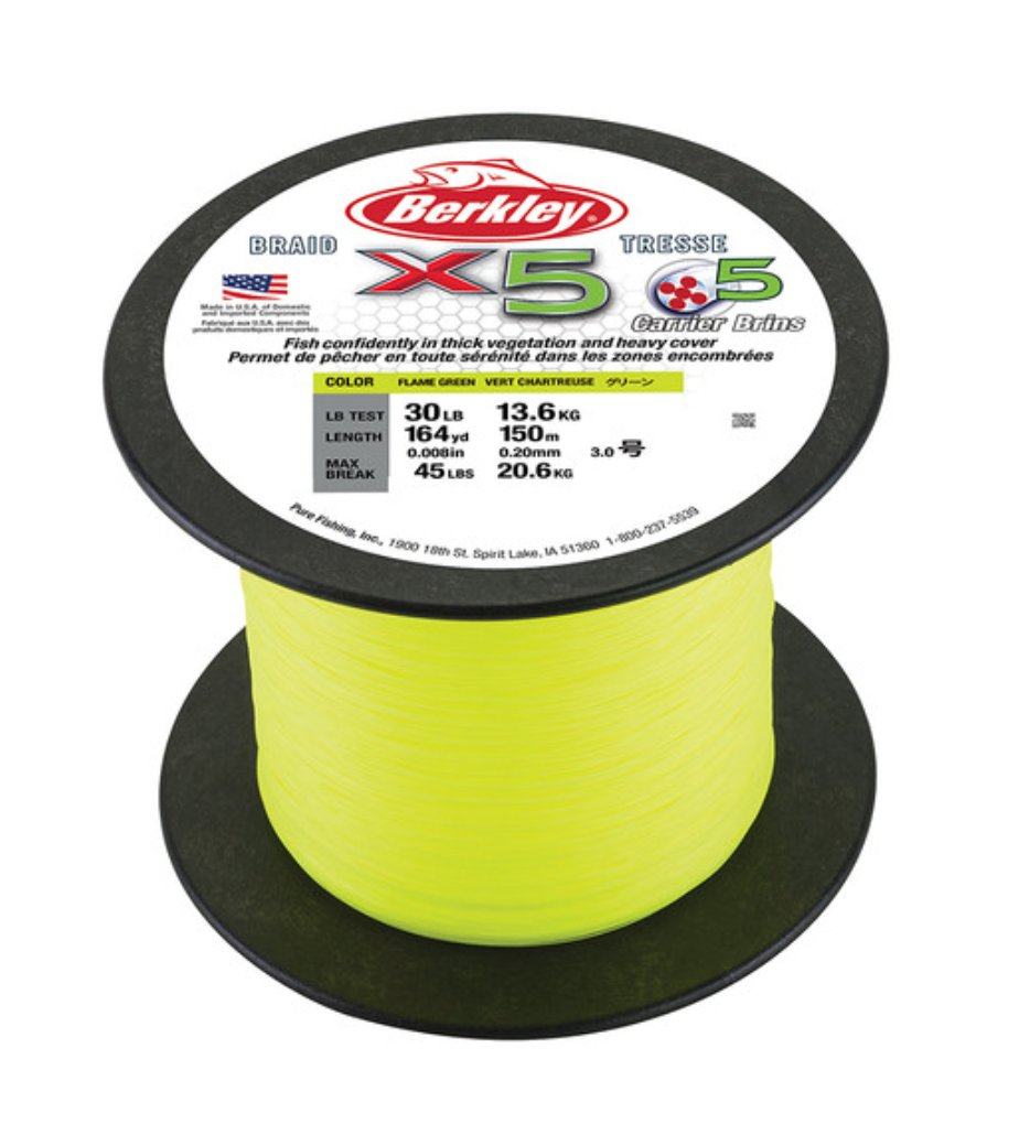 Berkley X5 Braid 5-Carrier Braided Fishing Line