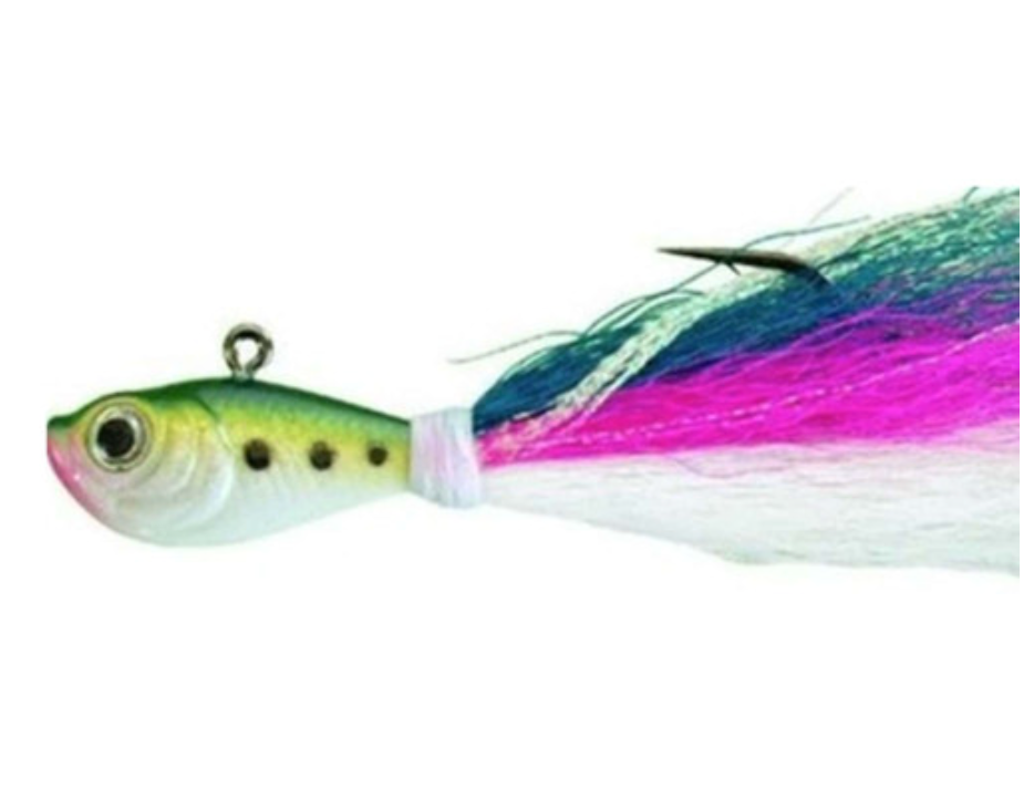 Spro Prime Bucktail Jigs Fluke (1/4oz - 8oz, Chart/Pink/Green/White)