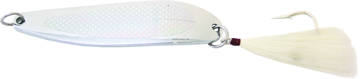 Sea Striker Nickel Prism Casting Spoon Single Hook Bucktail 5 oz Silver Prism