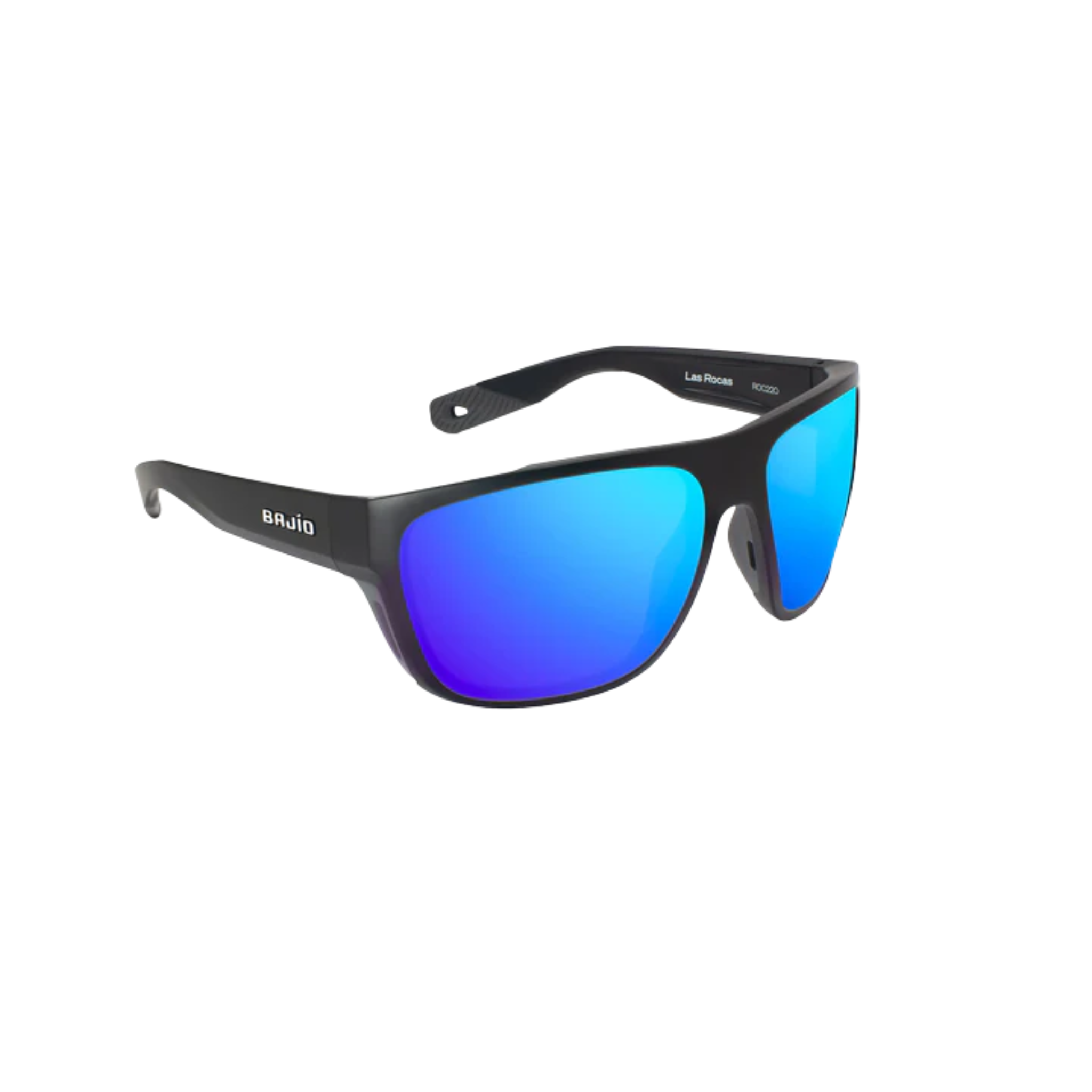 Bajio Las Rocas Black Matte / Blue Mirror Lens Sunglasses