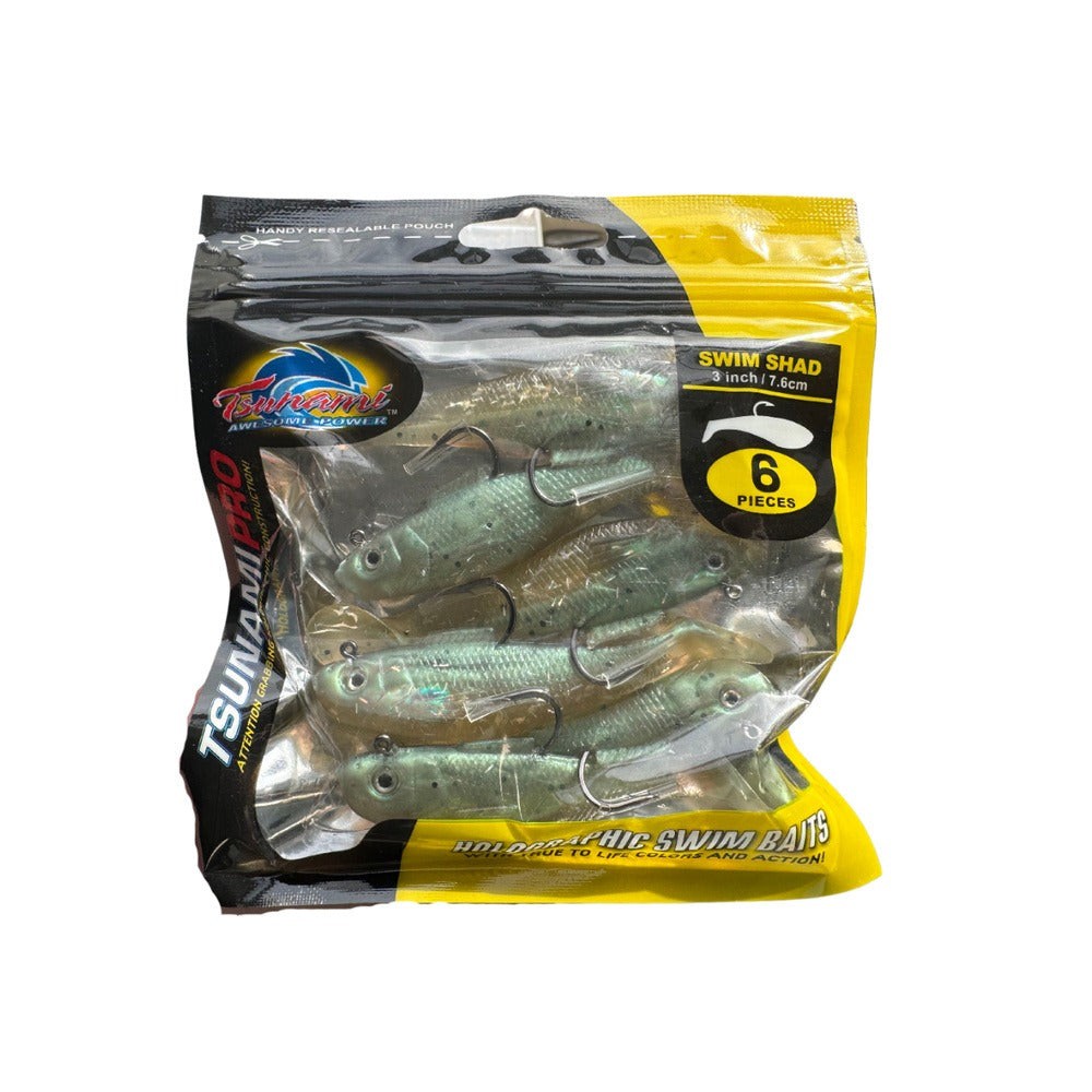 Tsunami Pro Swim Shad Holo Swim Baits 3"
