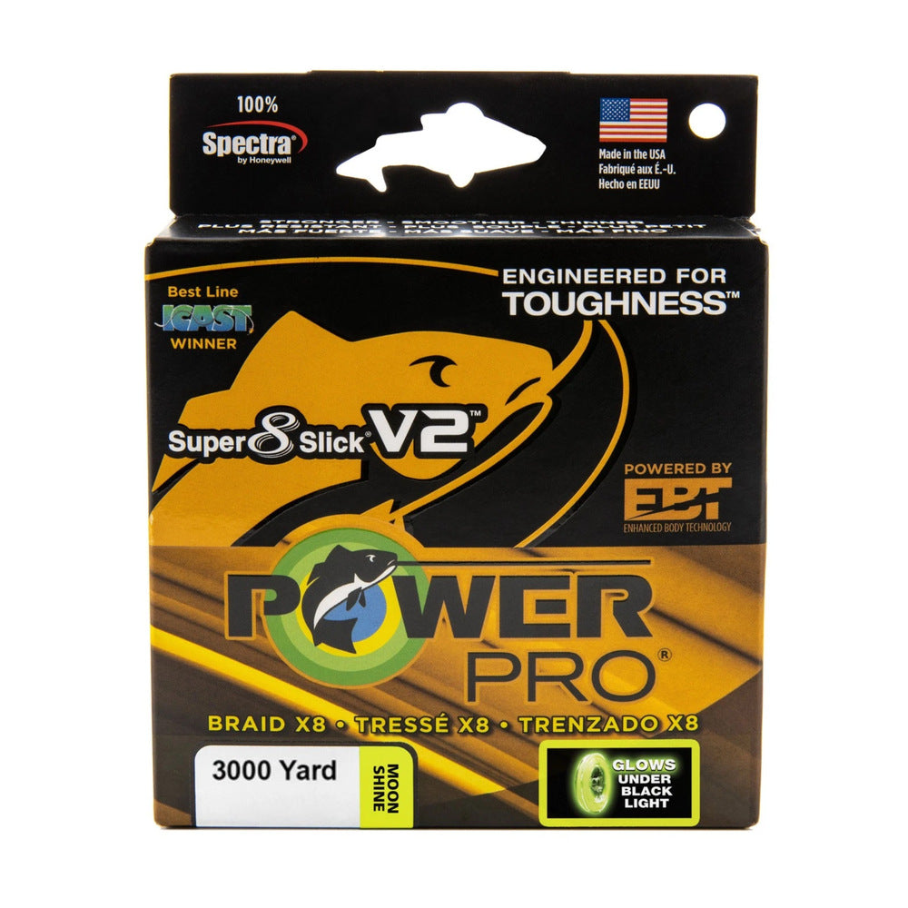 Power Pro Super Slick V2 8-Strand Braided Line Blue Green Hi-Vis Onyx 3000yd