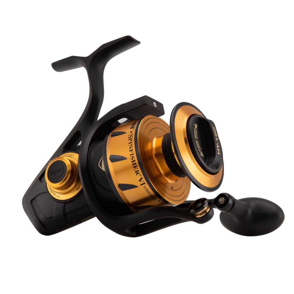 Penn Spinfisher VI Bailess Spinning Fishing Reel, CNC Gears, HT100 Drag, IPX5