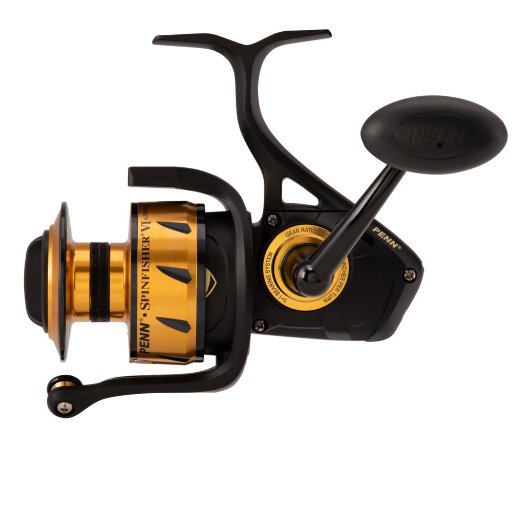 Penn Spinfisher VI Bailess Spinning Fishing Reel, CNC Gears, HT100 Drag, IPX5