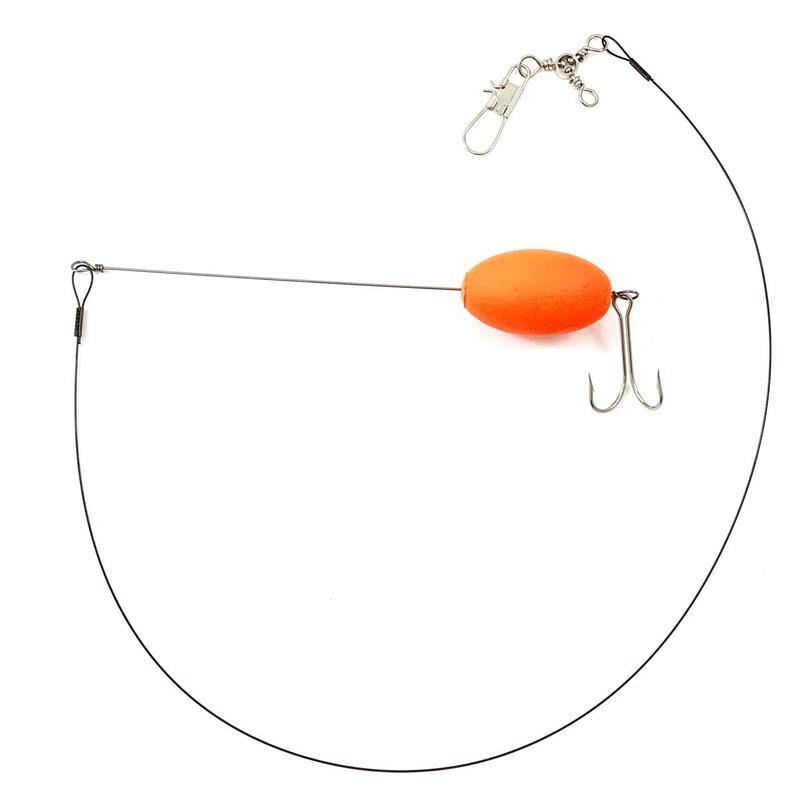 Tide Rite Hand Tied Bluefish Rig Float, Mustad Mullet Hook, Chrome (R8