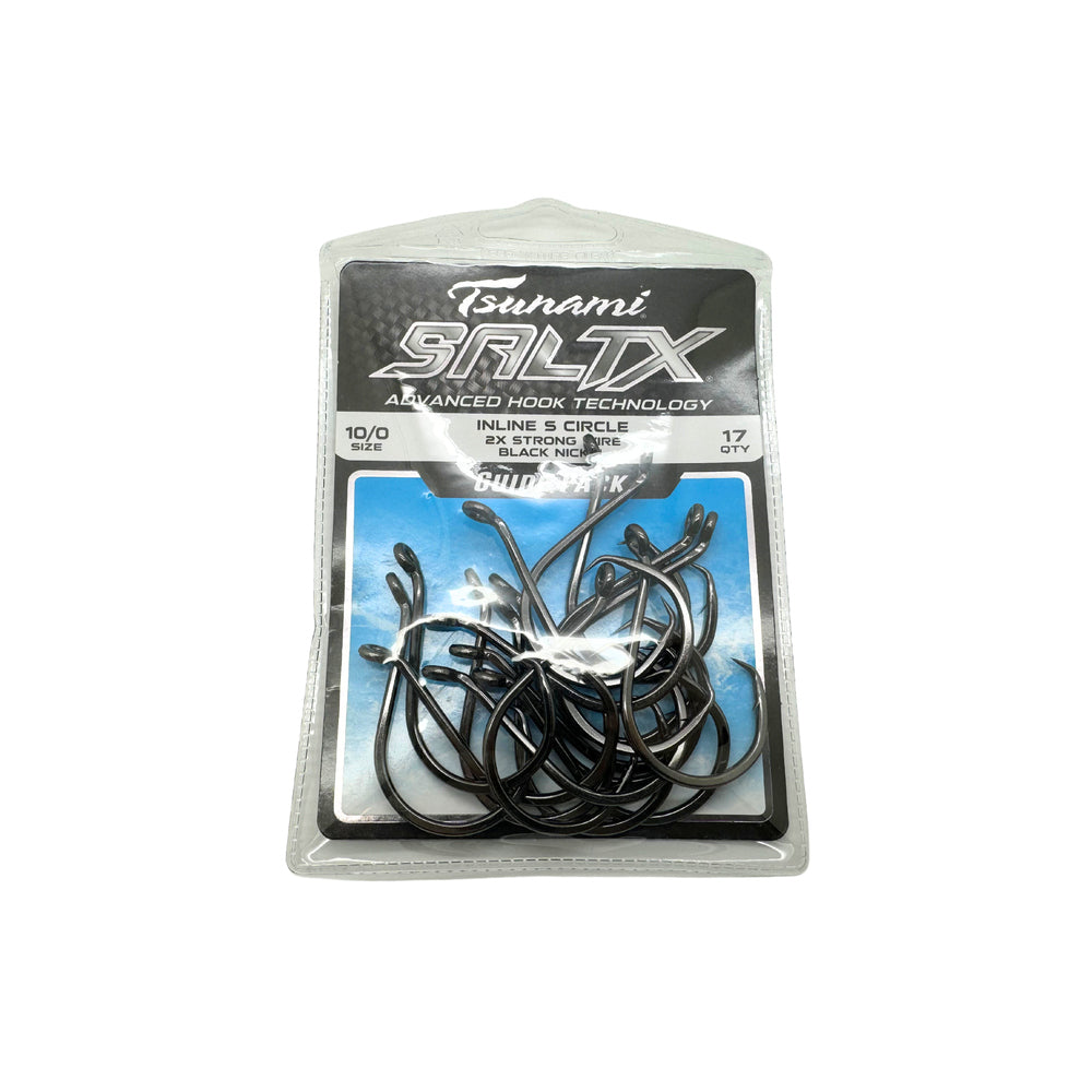 Tsunami SaltX 2X Inline S Circle Hooks Guide Pack