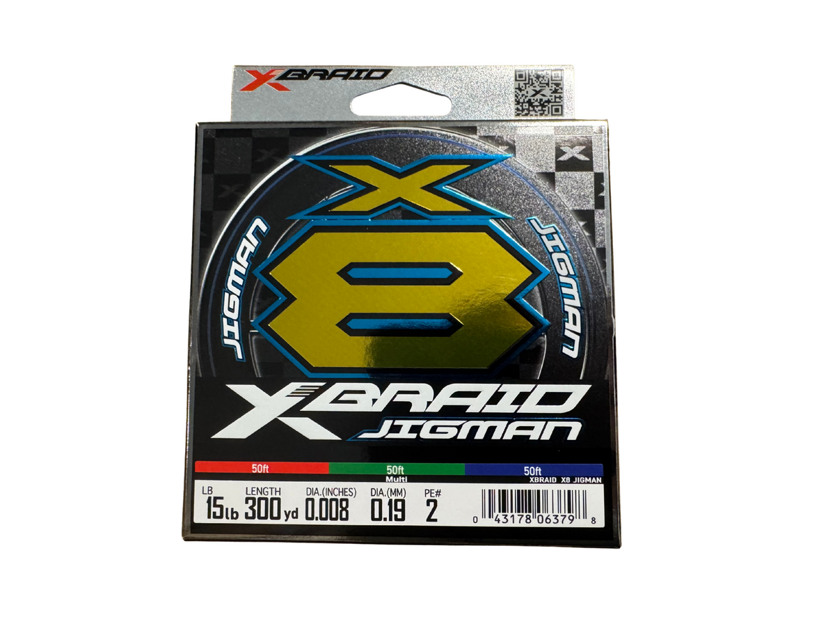 XBraid X8 Jigman Braid 3000yd Multi