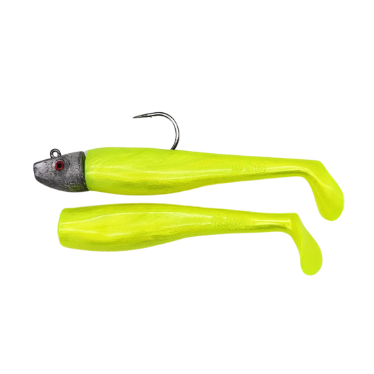 Al Gag's Lures Whip-It Fish Rigged, (1 Head/2 Tails)