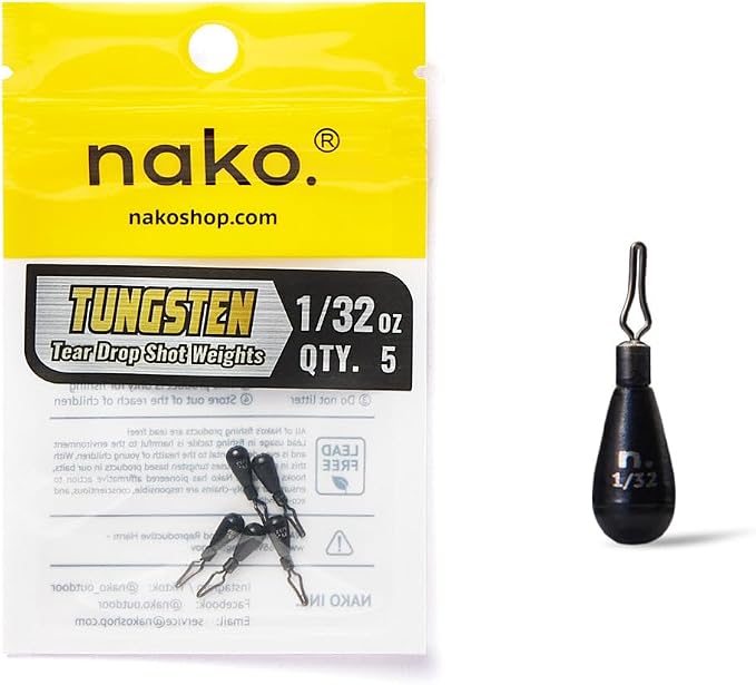 Nako Tungsten Tear Drop Shot Weights