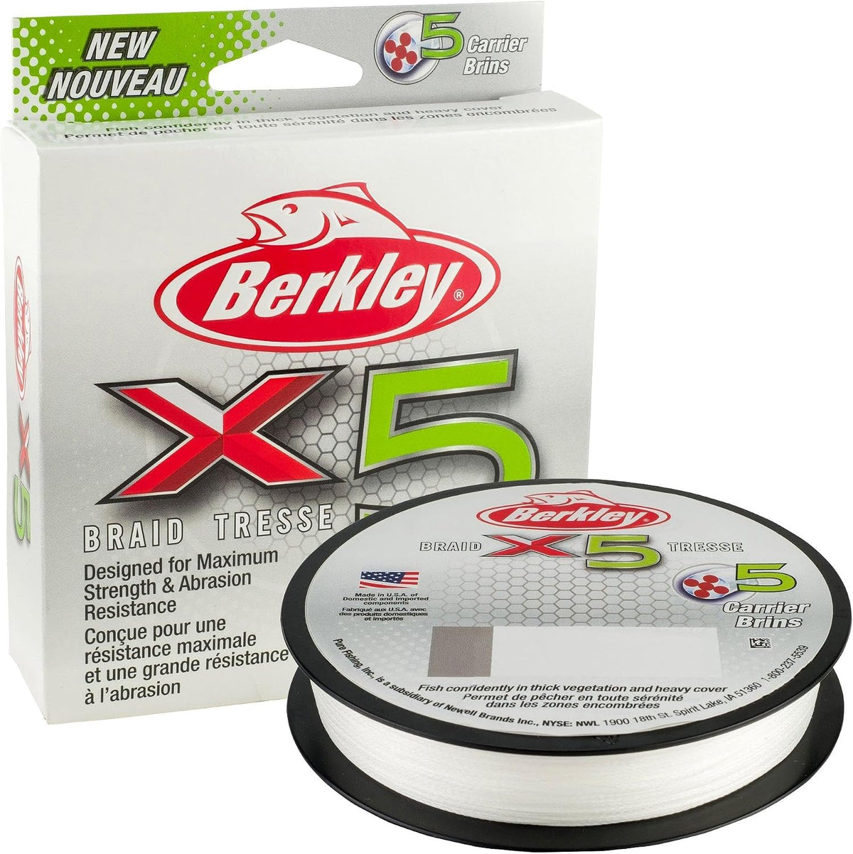 Berkley X5 Braid 5-Carrier Braided Fishing Line