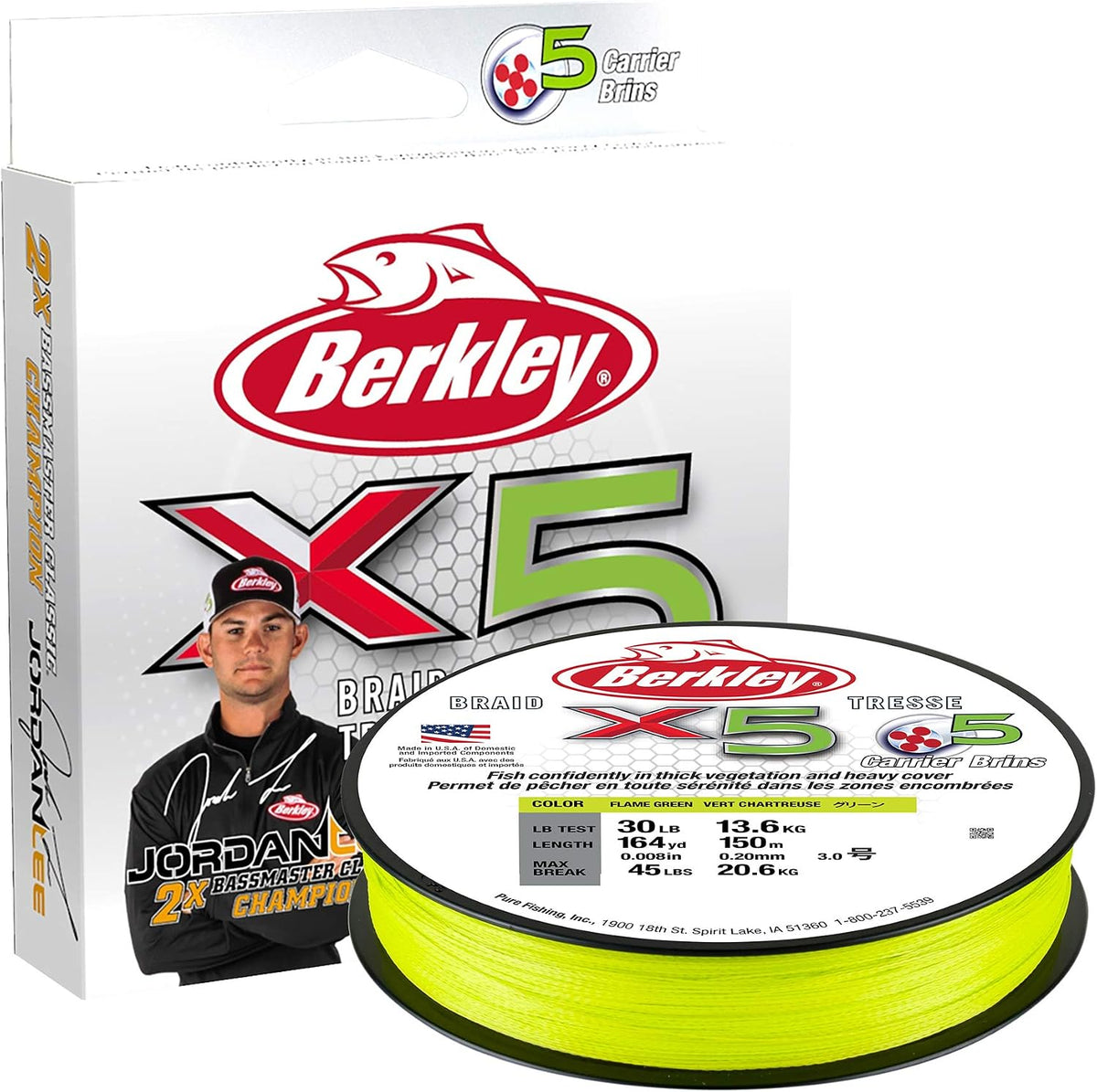 Berkley X5 Braid 5-Carrier Braided Fishing Line