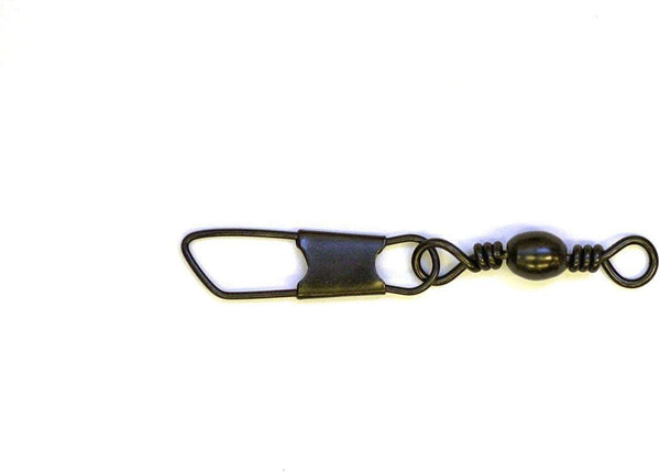 Eagle Claw Black Barrel Swivel with Safety Snap - 7