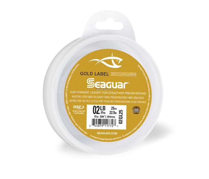 Seaguar Gold Label 100% Fluorocarbon Leader 2lb 25yd