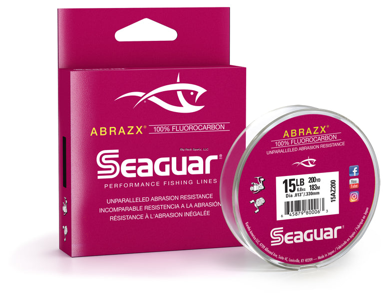 Seaguar AbrazX Fluorocarbon Line 20lb 200yd  20AX200 - American Legacy  Fishing, G Loomis Superstore