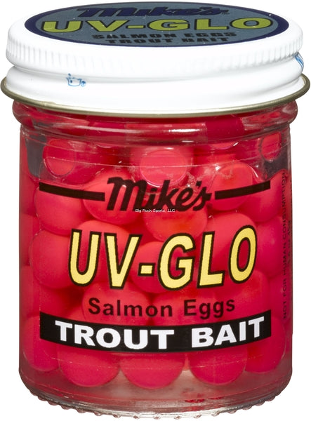 Mike's UV Glo Salmon Eggs, Pink 1.1 oz Jar