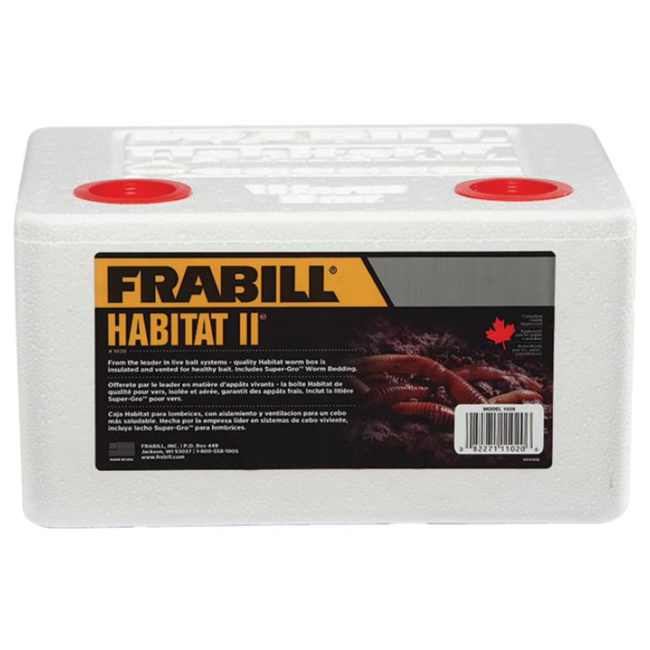 Frabill Habitat II Worm Box with Super-Gro Bedding