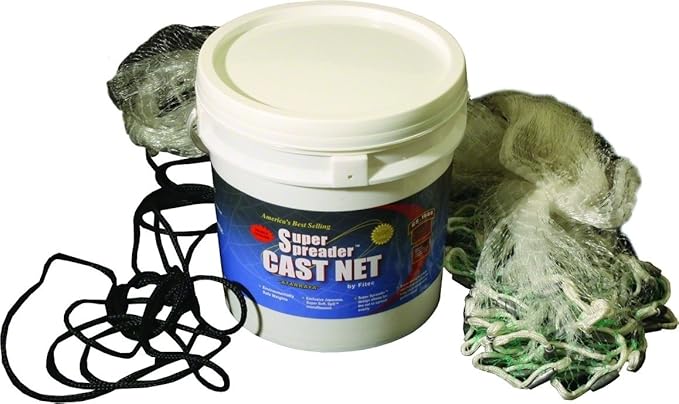 Fitec 10570 GS1500 Ultra Spreader Cast Net Clear Mono Lead 3/8" Mesh