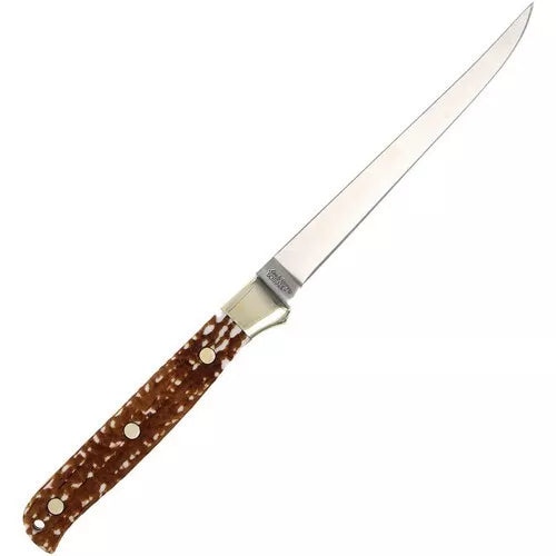 Uncle Henry 168UH Stagalon Fixed Blade Knife, Clam
