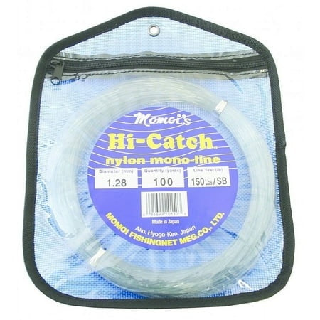 Momoi Hi-Catch Mono Leader Coil 130lb 100yd Coil Clear White