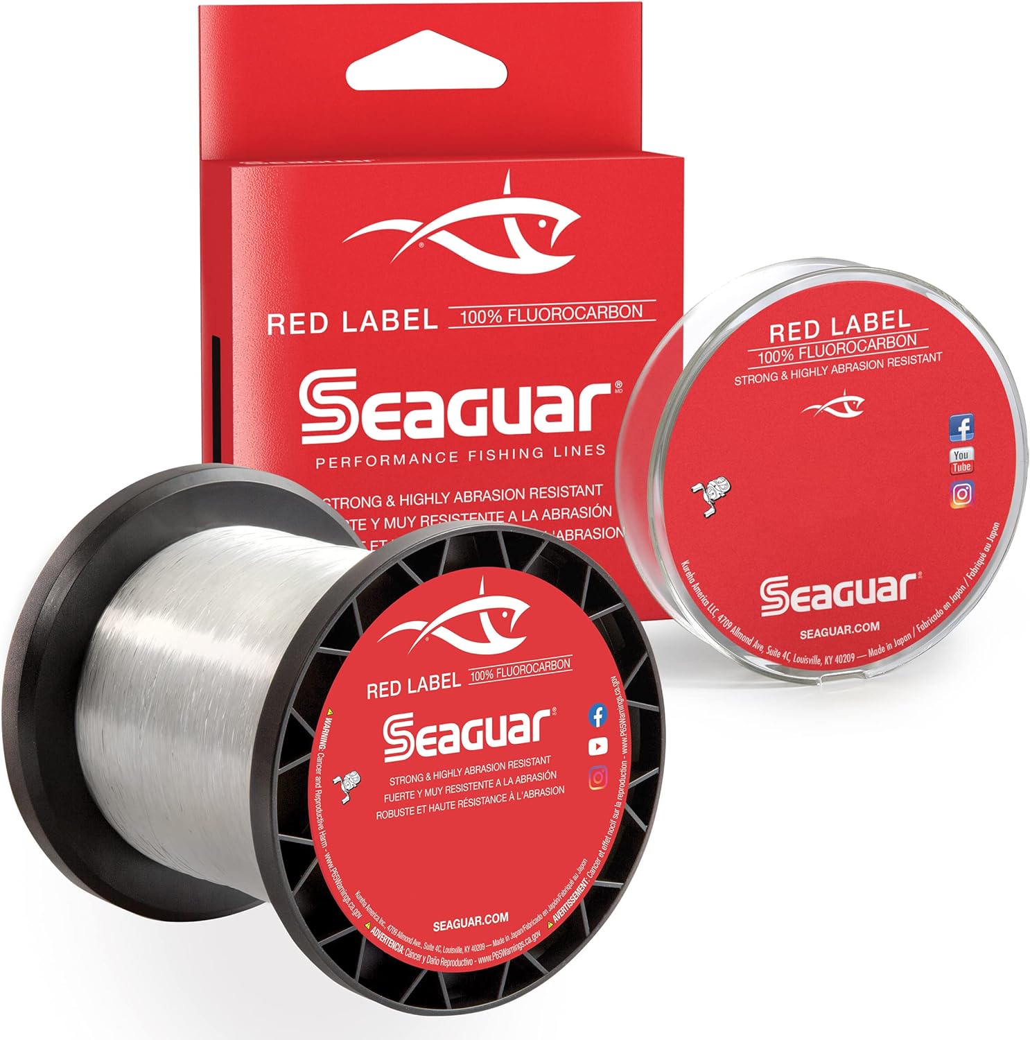 Seaguar Red Label 100% Fluorocarbon Main Line, Clear, 12lb 200yd