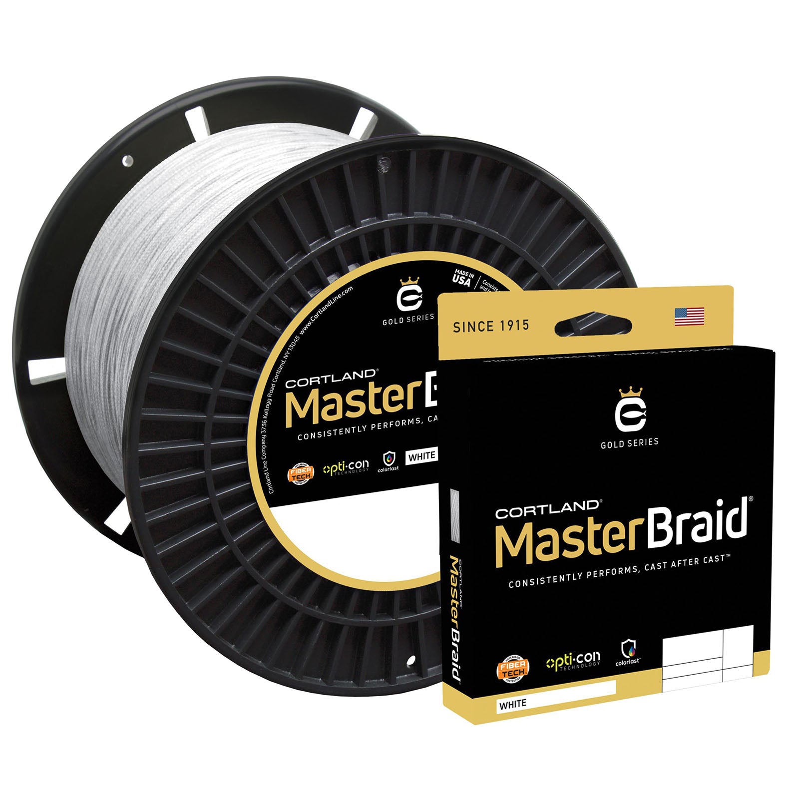 Cortland 155541 Master Braid 65 LB White 1500 YDS