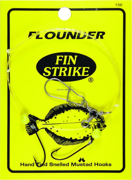 Fin Strike Flounder Rigs w/Snelled Hooks w/Corn Beads Sz9