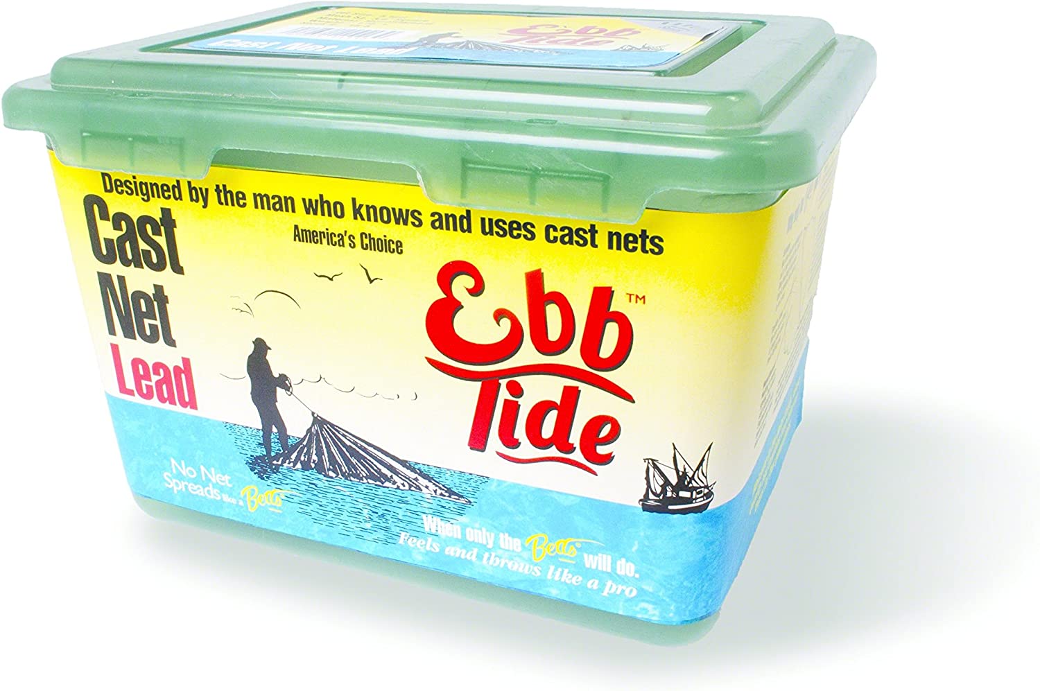 Betts 16-8 Ebb Tide Mono Cast Net 8' 3/8" Mesh 1lb Lead per ft, Boxed