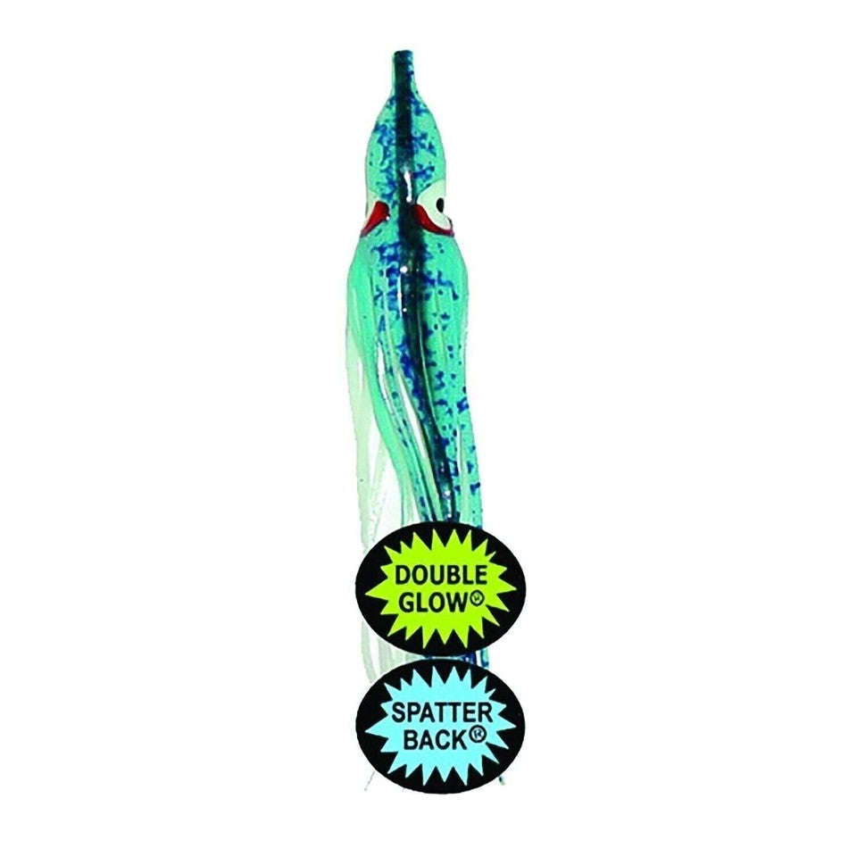 Yamashita Kajiki Squid, 5/pk KG144R - Glow/Blue Spatter Back