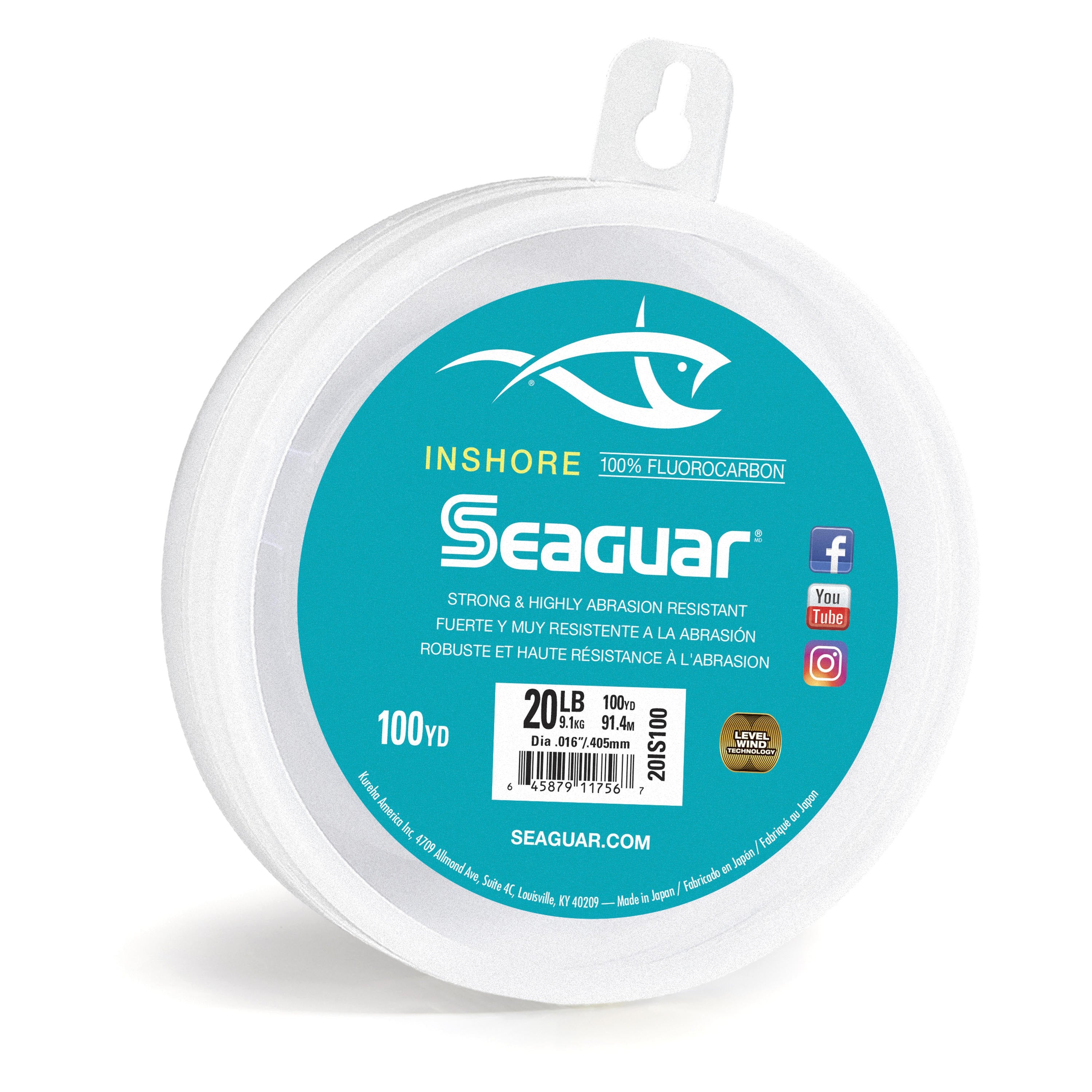  Seaguar 17AX200 Abrazx Freshwater Fluorocarbon Line, .015  Diameter, 17 Lb Tested, 200 yd, Clear : Sports & Outdoors